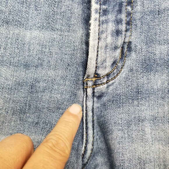 Silver Jeans Womens 31 Calley Skinny Mid Rise 25" Crop Shaping Frayed Hem *Read* - Picture 11 of 16